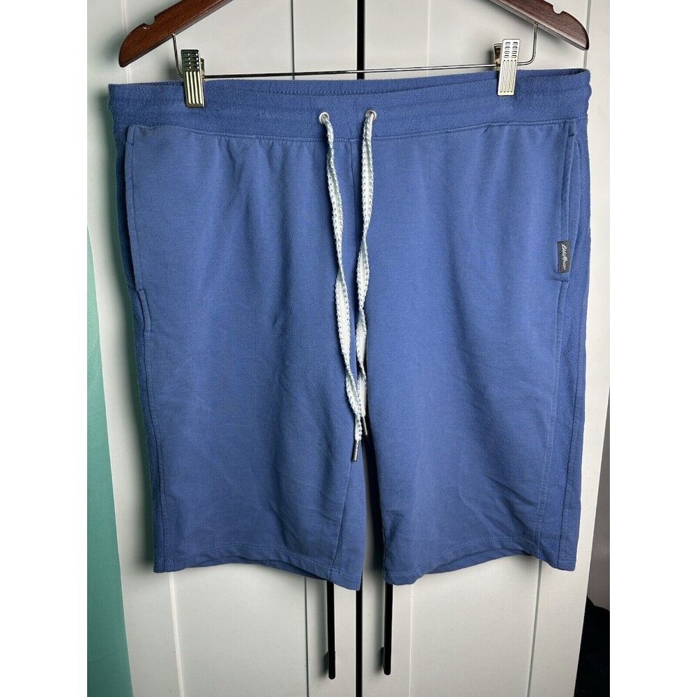 Eddie Bauer Men’s Sweat Shorts Elastic Waist Drawstring Lightweight Blue Large - Picture 1 of 10